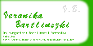 veronika bartlinszki business card